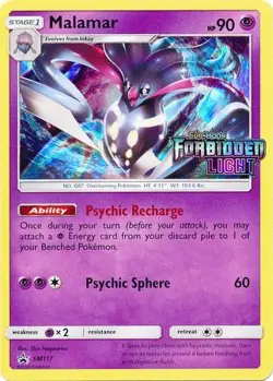 Moderately Played, English - 1 x Pokemon Malamar - SM117 - Holo Promo Sun and Mo - Image 1