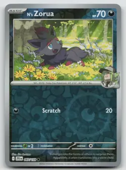 N's Zorua 097/159 Common Journey Together Pokemon Reverse Holo NM - Image 1