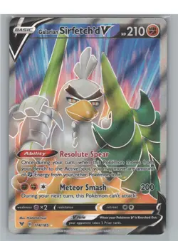 Galarian Sirfetch'd V 174/185 Near Mint Holo Vivid Voltage Ultra Rare Pokemon - Image 1