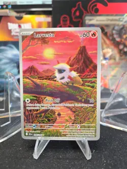 Larvesta 099/086 Black Bolt Illustration Rare IR Pokemon - Image 1