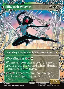 Silk, Web Weaver R Borderless Foil #215 | SPM Marvel's Spider-Man | MTG - Image 1