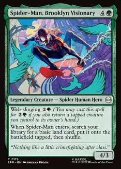 Spider-Man, Brooklyn Visionary C Foil #115 | SPM Marvel's Spider-Man | MTG - Image 1