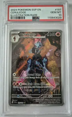 2024 Pokemon SSP EN Illustration Rare #197 Ceruledge PSA 10 GEM MINT - Image 1