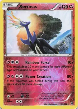 Xerneas - Pokemon Reverse Holo Rare 2015 BREAKthrough 107/162 LP - Image 1