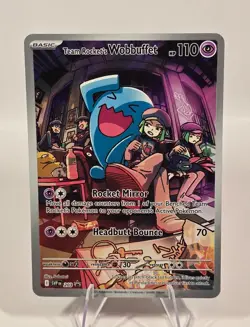 Team Rocket's Wobbuffet 203 Destined Rivals ETB Black Star Promo Pokemon - NM - Image 1