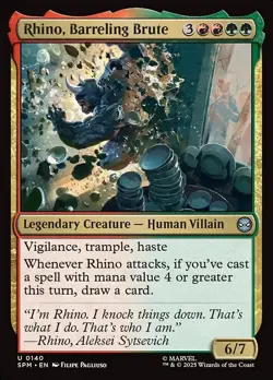 Rhino, Barreling Brute U Foil #140 | SPM Marvel's Spider-Man | MTG - Image 1