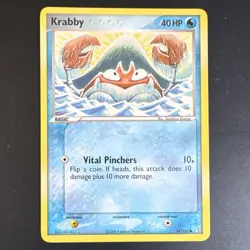 NM Pokemon TCG Krabby 54/100 Crystal Guardians Common 2006 Classic Vintage - Image 1