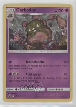 Garbodor (Alt Art) Holo Pokemon Sun & Moon Guardians Rising #51a - Image 1
