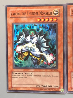 yugioh 3X Zaborg the Thunder Monarch AST-023 Super Rare VLP Near Mint play set - Image 4