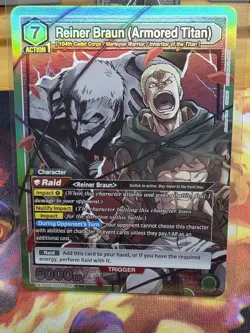 Union Arena TCG Reiner Braun (Armored Titan) UE10BT/AOT-1-061 SR NM - Image 1