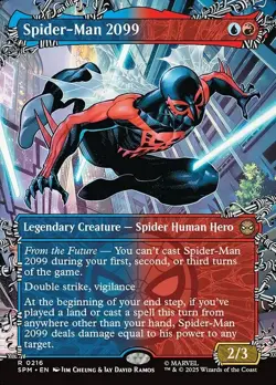 Spider-Man 2099 R Borderless Foil #216 | SPM Marvel's Spider-Man | MTG - Image 1