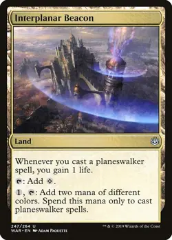 Interplanar Beacon 1x FOIL WAR MTG War of the Spark Uncommon MINT land - Image 1