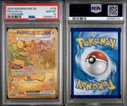 2025 POKEMON PRE EN-PRISMATIC EVOLUTIONS HYPER RARE #179 PIKACHU EX PSA 10 - Image 3