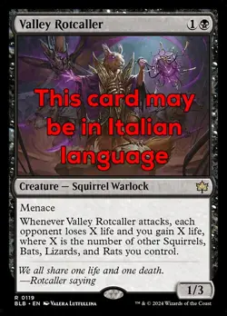MTG VALLEY ROTCALLER FOIL EXC - EVOCAPIAGHE DELLA VALLE 119 - BLB - MAGIC - Image 1