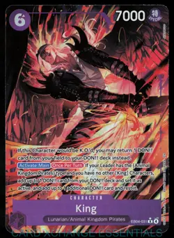 King (Alternate Art) EB04-031 Rare The Azure Sea's Seven One Piece Foil NM - Image 1