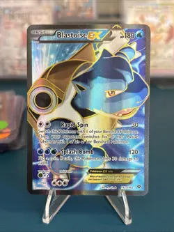 Blastoise EX 142/146 Full Art XY Base Set Ultra Rare Holo Pokemon Card - Image 1