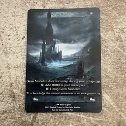 Grim Monolith - Custom Art MTG Magic The Gathering Playtest Card - Image 1