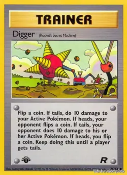 Digger (Rocket's Secret Machine) MTG Team Rocket Uncommon 1st Edition NM Pack... - Image 1