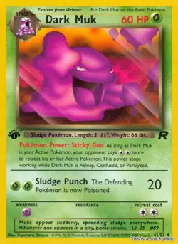 Dark Muk MTG Team Rocket Uncommon 1st Edition NM Pack Fresh - Image 1