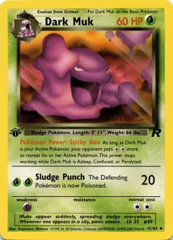 Dark Muk MTG Team Rocket Uncommon 1st Edition NM Pack Fresh - Image 2