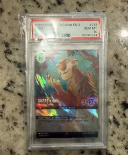 Disney Lorcana EN 2 Shere Khan Menacing Predator Enchanted 212 PSA 10 Gem Mint - Image 1