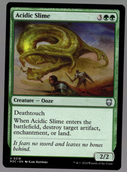 (x4) Acidic Slime 0218 Playset Non Foil Uncommon Modern Horizons 3 MTG NM - Image 1
