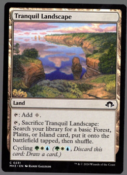 (x4) Tranquil Landscape 0231 Playset Non Foil Common Modern Horizons 3 MTG NM - Image 1