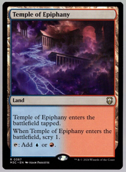 (x4) Temple of Epiphany 0387 Rare Play Set Modern Horizons 3 MTG Near Mint - Image 1