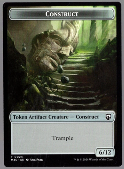 (x5) Construct / Myr 0024-0025 Double Sided Token MH3 MTG NM - Image 1