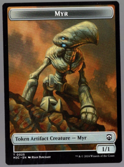 (x5) Construct / Myr 0024-0025 Double Sided Token MH3 MTG NM - Image 2