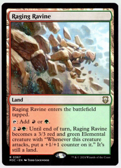 (x4) Raging Ravine 0367 Playset Non Foil Rare Modern Horizons 3 MTG NM - Image 1