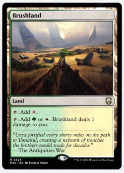 Brushland 0324 Non Foil Rare Modern Horizons 3 MTG Near Mint - Image 1