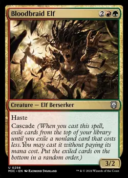 (x4) Bloodbraid Elf 0256 Playset Uncommon Modern Horizons 3 MTG Near Mint - Image 1