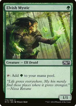X 1 Elvish Mystic NM-M M15 173 MTG Magic The Gathering - Image 1