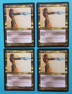 Magic the Gathering MTG Mirage ENERGY BOLT X 4 R (2 NM & 2 LP/EX) 1996! - Image 1