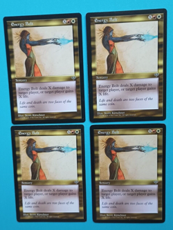 Magic the Gathering MTG Mirage ENERGY BOLT X 4 R (2 NM & 2 LP/EX) 1996! - Image 2