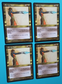 Magic the Gathering MTG Mirage ENERGY BOLT X 4 R (2 NM & 2 LP/EX) 1996! - Image 3