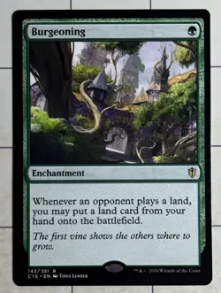 MTG Burgeoning - Commander 2016 #143 NM, Green, Rare, English, Nonfoil - Image 1