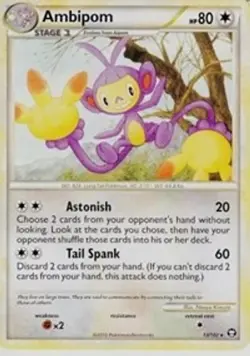 2x Ambipom (#13/102) HG & SS - Triumphant LP Pokemon - Image 1