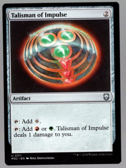 Talisman of Impulse 0311 Non Foil Uncommon Modern Horizons 3 MTG Near Mint - Image 1