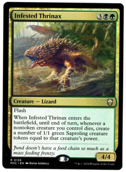 (x4) Infested Thrinax 0126 Playset Non Foil Rare Modern Horizons 3 MTG NM - Image 1