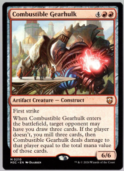 Combustible Gearhulk 0210 Mythic Non Foil Modern Horizons 3 MTG Near Mint - Image 1