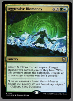 Aggresive Biomancy 0121 Non Foil Rare Modern Horizons 3 MTG Near Mint - Image 1