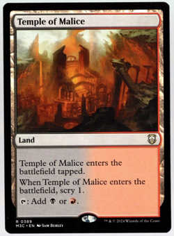Temple of Malice 0389 Non Foil Rare Modern Horizons 3 Magic The Gathering NM - Image 1