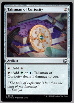 Talisman of Curiosity 0309 Non Foil Uncommon Modern Horizons 3 MTG Near Mint - Image 1