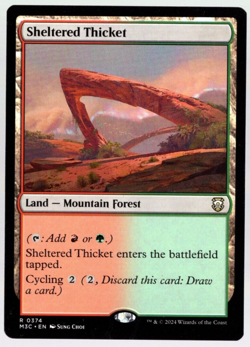 Sheltered Thicket 0374 Non Foil Rare Modern Horizons 3 Magic The Gathering NM - Image 1