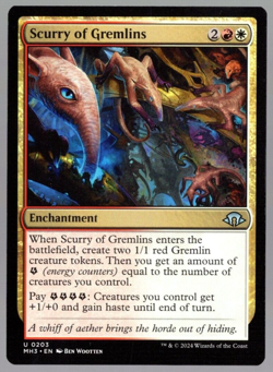 (x4) Scurry of Gremlins 0203 Playset Uncommon Non Foil Modern Horizons 3 MTG NM - Image 1