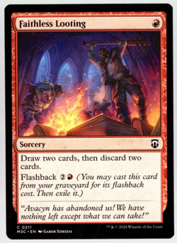 Faithless Looting 0211 Non Foil Common Modern Horizons 3 Magic The Gathering NM - Image 1