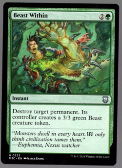 Beast Within 0223 Non Foil Uncommon Modern Horizons 3 MTG Near Mint - Image 1