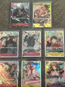 One Piece CCG 13 Card Lot JP SEC SR R Various Sets Newly Pulled NM Free Ship US - Image 4